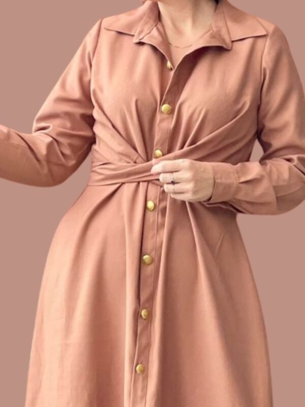 Chemise Midi com ajuste na Cintura