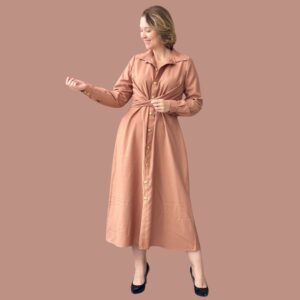 Chemise Midi com ajuste na Cintura