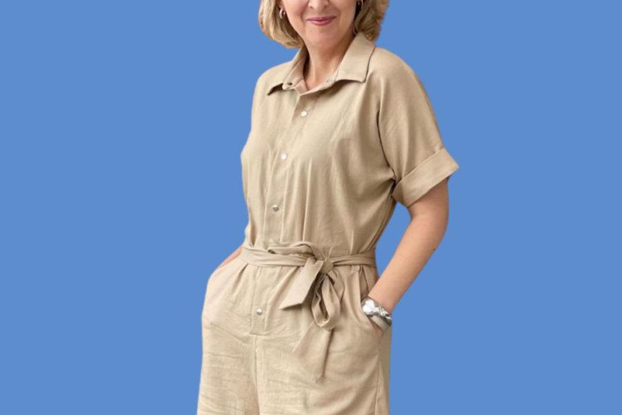 Macacão Curto com Botões