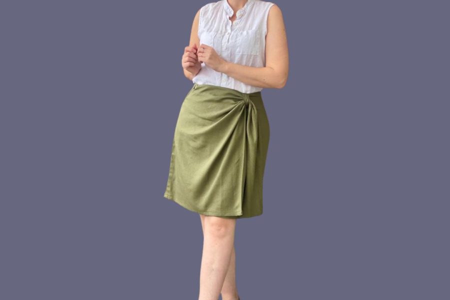 Saia Envelope Drapeada