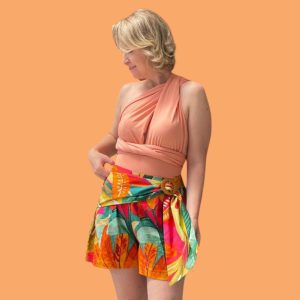 Shorts com sobreposição