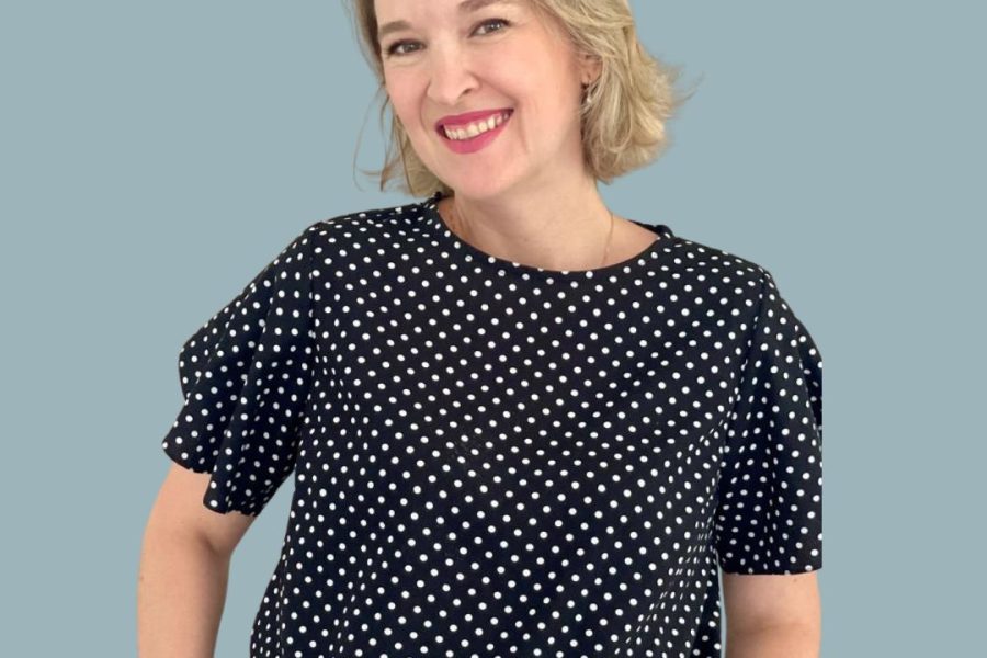 Blusa com Manga Tulipa