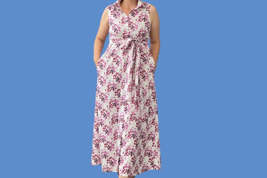 Vestido Chemise com Costas que Amarram