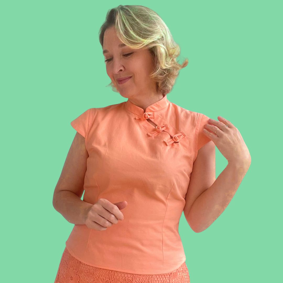 Blusa Estilo Qipao Oriental