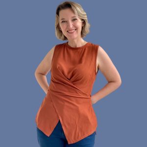 Blusa com cruzamento envelope